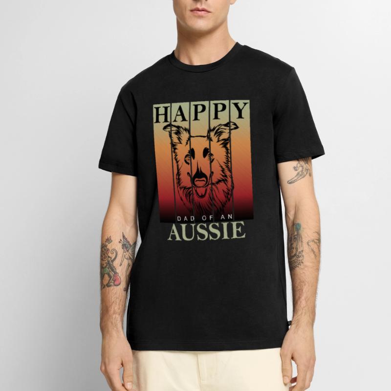 Australien Shepherd Aussie Dad Männer Premium Bio T-Shirt