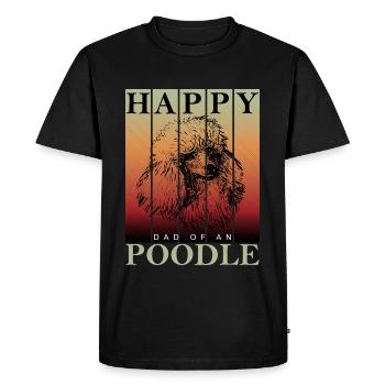 Caniche Chien Chiens Papa - T-shirt Premium bio Homme - noir - Devant - Nico (187cm)