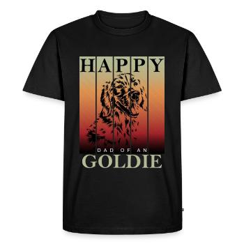 Golden Retriever Dad - Men's Premium Organic T-Shirt - black - Front - Nico (187cm)