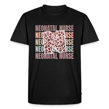 Leopard Neonatal Nurse Life - Men's Premium Organic T-Shirt - black - Front - Nico (187cm)