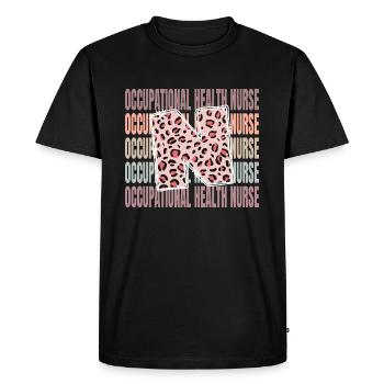 Leopard Professional Nurse Life - Men's Premium Organic T-Shirt - black - Front - Nico (187cm)