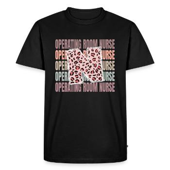 Leopard Surgical Nurse Life - Men's Premium Organic T-Shirt - black - Front - Nico (187cm)