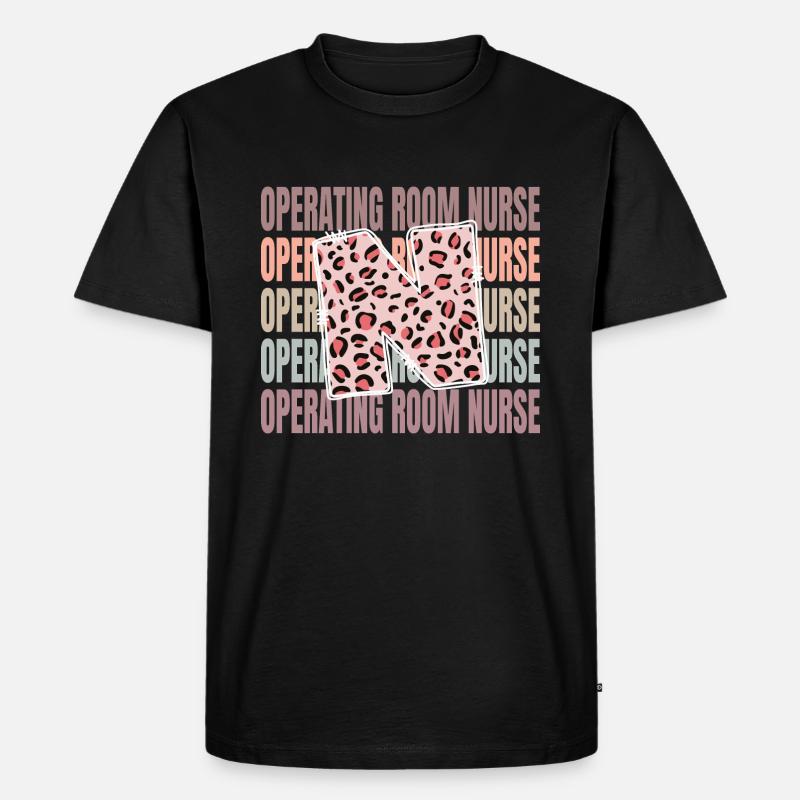 Leopard OP-Krankenschwester Leben - Männer Premium Bio T-Shirt - Schwarz