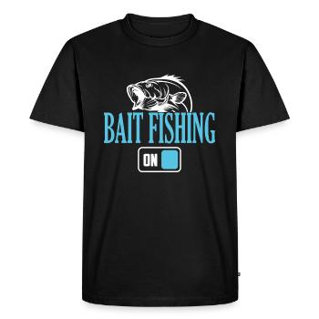 Fisherman Bait Fishing Mode On - Men's Premium Organic T-Shirt - black - Front - Nico (187cm)