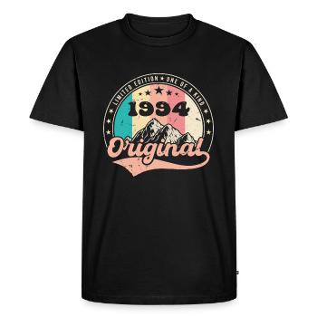 Cadeau Anniversaire 1994 Femme | Né en 1994 - T-shirt Premium bio Homme - noir - Devant - Nico (187cm)