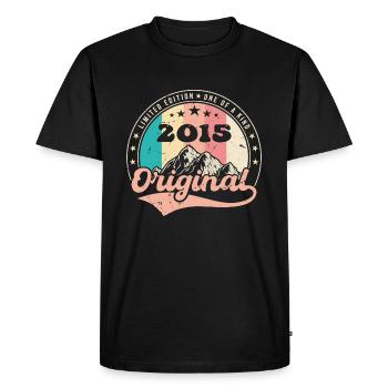 Cadeau Anniversaire 2015 Femme | Née en 2015 - T-shirt Premium bio Homme - noir - Devant - Nico (187cm)
