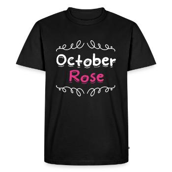 breast cancer / pink October - Men's Premium Organic T-Shirt - black - Front - Nico (187cm)