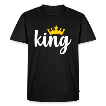 Roi - T-shirt Premium bio Homme - noir - Devant - Nico (187cm)