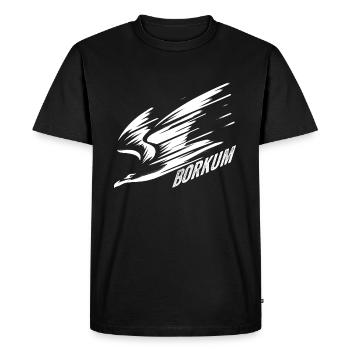 T-shirt de vacances Borkum Dive Low Flyer Seagull - T-shirt Premium bio Homme - noir - Devant - Nico (187cm)