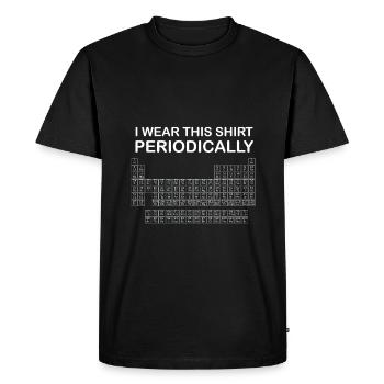 I wear this shirt periodically - physicien/chimiste - T-shirt Premium bio Homme - noir - Devant - Nico (187cm)