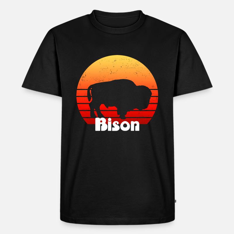 Bison Bison Buffalo Tshirt - T-shirt Premium bio Homme - noir