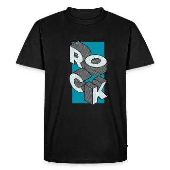 Jupe turquoise - T-shirt Premium bio Homme - noir - Devant - Nico (187cm)