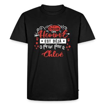 Cadeau Homme déja pris par chloé - T-shirt Premium bio Homme - noir - Devant - Nico (187cm)