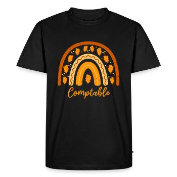 Elue meilleure comptable | Idée Cadeau comptable - T-shirt Premium bio Homme - noir - Devant - Nico (187cm)