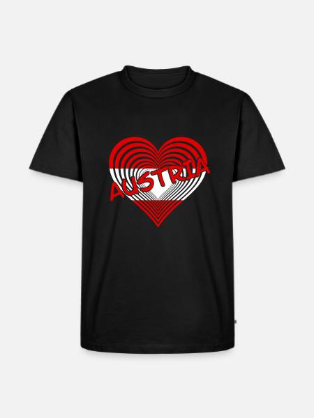 Austria - Männer Premium Bio T-Shirt - Schwarz