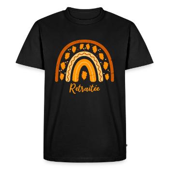 Voted best retiree| Retired Gift Idea - Men's Premium Organic T-Shirt - black - Front - Nico (187cm)