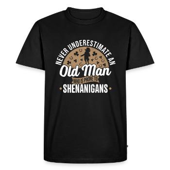Cadeau pour hommes lutin irlandais de la Saint-Patrick - T-shirt Premium bio Homme - noir - Devant - Nico (187cm)