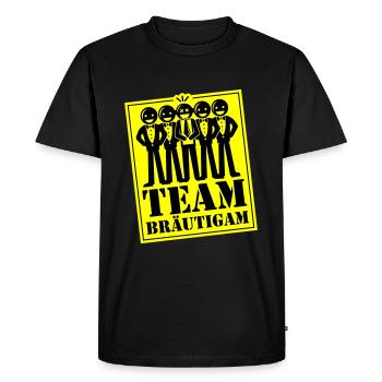 Mariage Marié Enterrement de vie de jeune fille - T-shirt Premium bio Homme - noir - Devant - Nico (187cm)