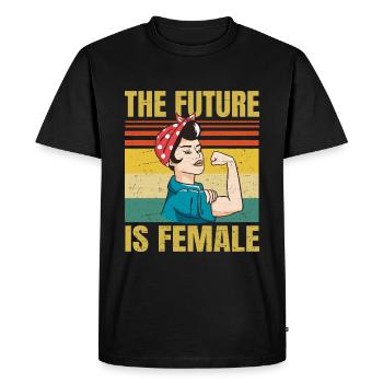 Strong Woman - Féminisme - T-shirt Premium bio Homme - noir - Devant - Nico (187cm)