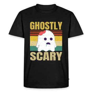 Costume de fantôme mignon - surtout effrayant - rétro drôle - T-shirt Premium bio Homme - noir - Devant - Nico (187cm)