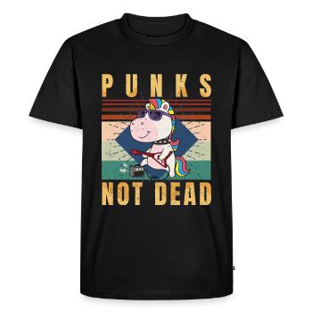 Punk's Not Dead - Punk Rock - Vintage - T-shirt Premium bio Homme - noir - Devant - Nico (187cm)