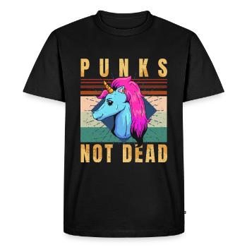 Punk's Not Dead - Punk Rock - Vintage - T-shirt Premium bio Homme - noir - Devant - Nico (187cm)