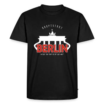Berlin - T-shirt Premium bio Homme - noir - Devant - Nico (187cm)