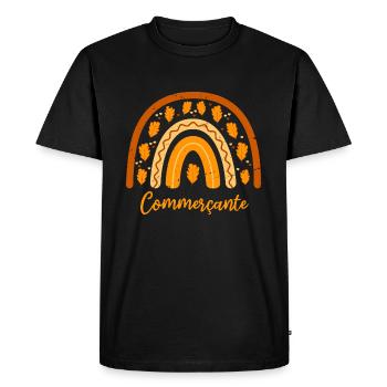 Elue meilleure commerçante | Idée Cadeau commerçan - T-shirt Premium bio Homme - noir - Devant - Nico (187cm)