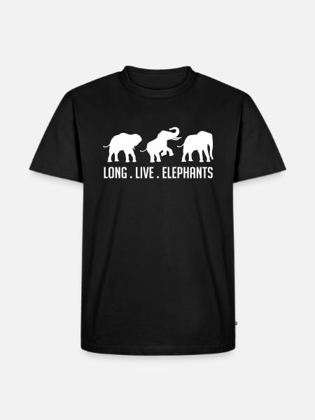 Long Live Elephants - T-shirt Premium bio Homme - noir