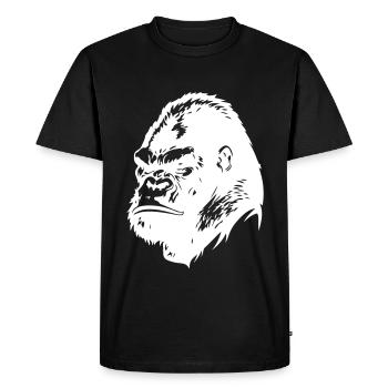 Gorilla Head - Men's Premium Organic T-Shirt - black - Front - Nico (187cm)