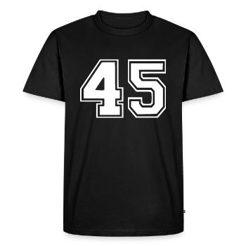 45 - Men's Premium Organic T-Shirt - black - Front - Nico (187cm)