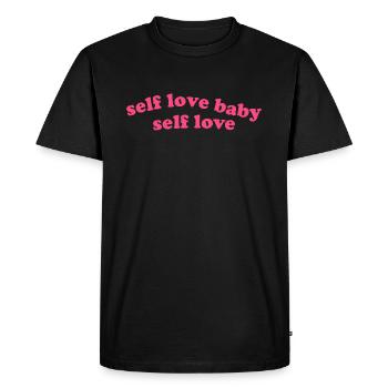 Citation de Self Love Baby - T-shirt Premium bio Homme - noir - Devant - Nico (187cm)