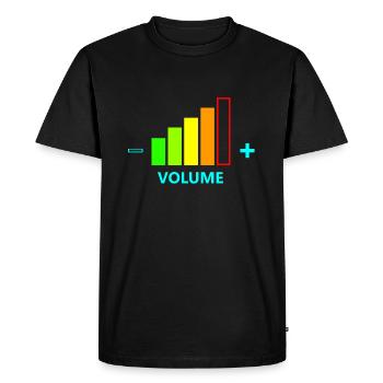 VOLUME UP MEN - T-shirt Premium bio Homme - noir - Devant - Nico (187cm)