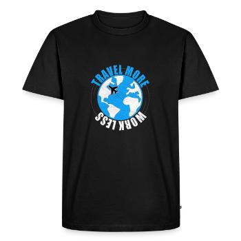 Travel Travel Traveler Adventure Vacation Tourism - Men's Premium Organic T-Shirt - black - Front - Nico (187cm)