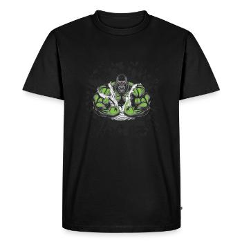 BOUCLE DE GORILLE HULK T-SHIRT DE SINGE EN SINGE - T-shirt Premium bio Homme - noir - Devant - Nico (187cm)