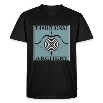 Tir à l'arc traditionnel - T-shirt Premium bio Homme - noir - Devant - Nico (187cm)