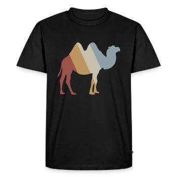 Camel Retro Style Vintage - Men's Premium Organic T-Shirt - black - Front - Nico (187cm)