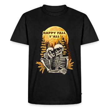 Halloween Citrouille Horreur - T-shirt Premium bio Homme - noir - Devant - Nico (187cm)
