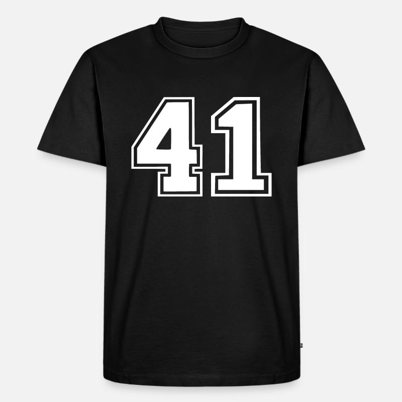 41 - Männer Premium Bio T-Shirt - Schwarz