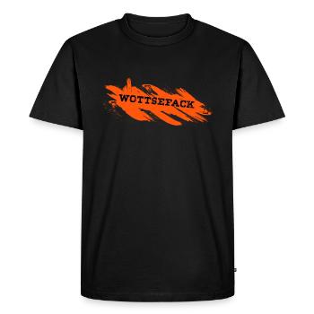 Anglais - Wottsefack :) - T-shirt Premium bio Homme - noir - Devant - Nico (187cm)