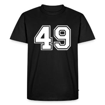 49 - T-shirt Premium bio Homme - noir - Devant - Nico (187cm)