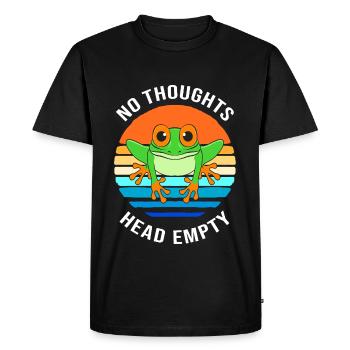 Grenouille Grenouille arboricole - T-shirt Premium bio Homme - noir - Devant - Nico (187cm)