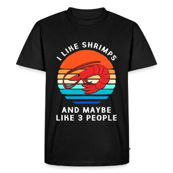 Crabe, Langouste, Fruits de mer, Crevettes - T-shirt Premium bio Homme - noir - Devant - Nico (187cm)