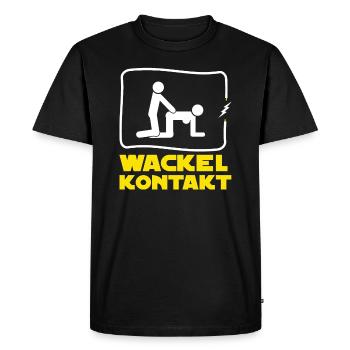 Elektriker T-Shirt Wackelkontakt - Männer Premium Bio T-Shirt - Schwarz - Vorne - Nico (187cm)