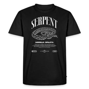 Carpet Python Modern Reptile Keeper Streetwear - Men's Premium Organic T-Shirt - black - Front - Nico (187cm)