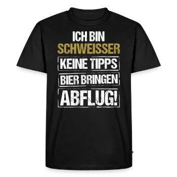Je suis soudeur - apporte de la bière et décolle - T-shirt Premium bio Homme - noir - Devant - Nico (187cm)