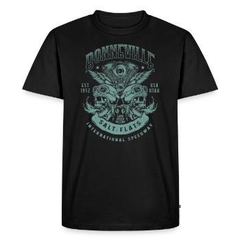 Bonneville Salt Flats Course de moto Vintage - T-shirt Premium bio Homme - noir - Devant - Nico (187cm)