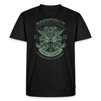 Bonneville Salt Flats Course de moto Vintage - T-shirt Premium bio Homme - noir - Devant - Nico (187cm)