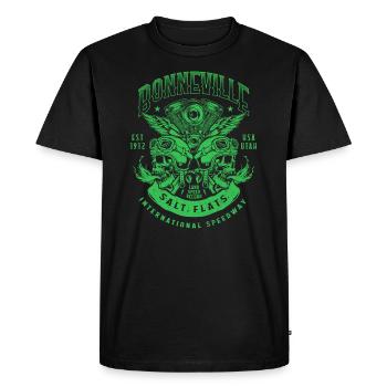 Bonneville Salt Flats Course de moto Vintage - T-shirt Premium bio Homme - noir - Devant - Nico (187cm)