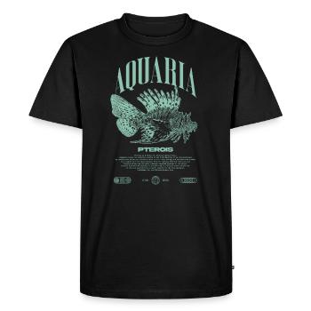 Poisson-lion marin gardien de poisson moderne streetwear - T-shirt Premium bio Homme - noir - Devant - Nico (187cm)